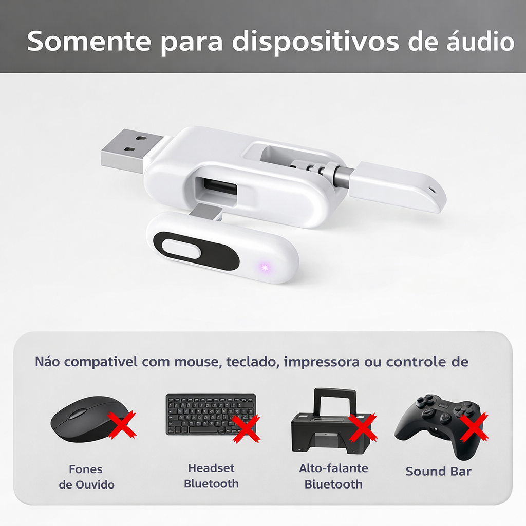 Adaptador Bluetooth 5.2 para PS5/PS4/Nintendo Switch - Imagem 3